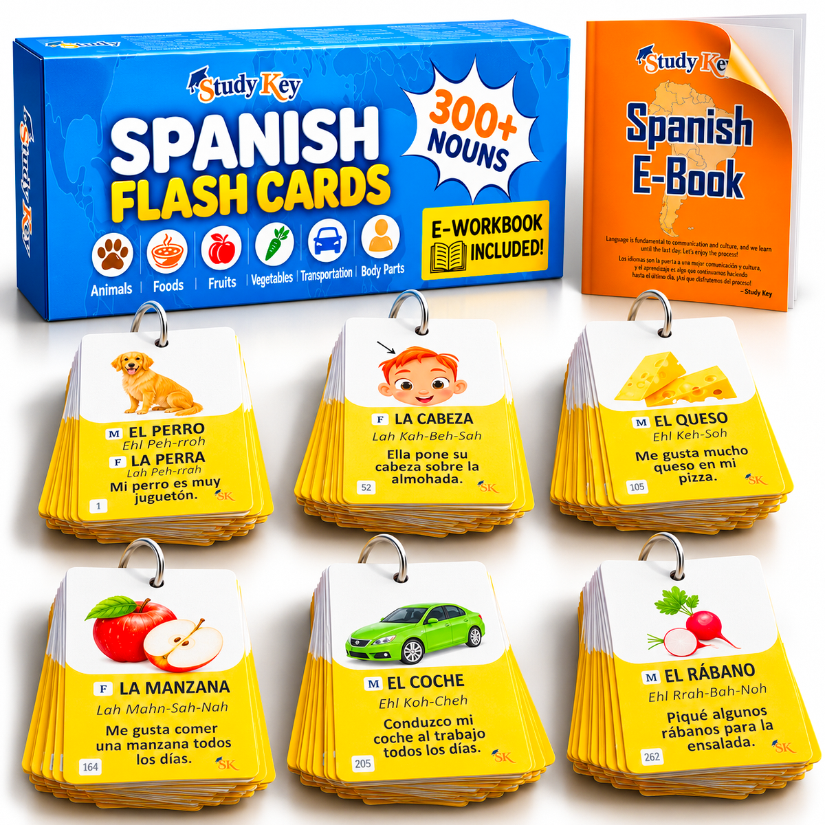 Spanish Vocabulary Flash Cards